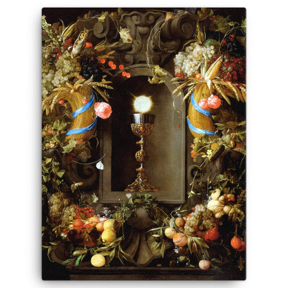Eucharist in Fruit Wreath - Jan Davidsz de Heem