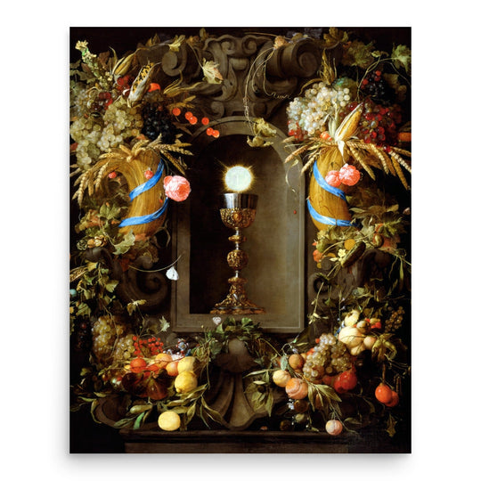 Eucharist in Fruit Wreath - Jan Davidsz de Heem