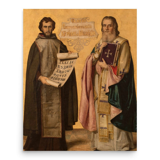 Saints Cyril and Methodius Equal to the Apostles, Enlighteners of the Slavs. Artist: Uros Predic (Serbia). 1912
