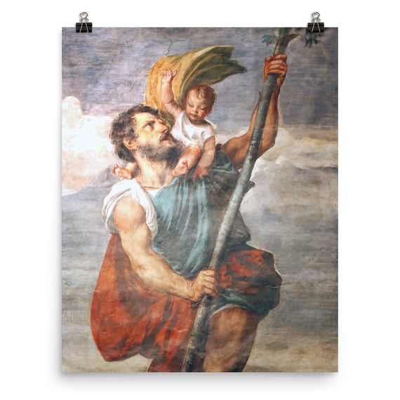 St. Christopher carrying the Christ Child