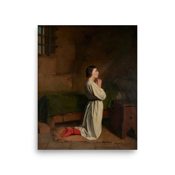 Jeanne d'Arc Praying In Her Cell In Rouen - Charles-Henri Michel