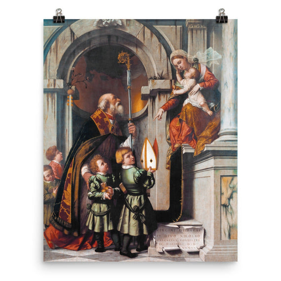St. Nicholas presents Students to Virgin and Child