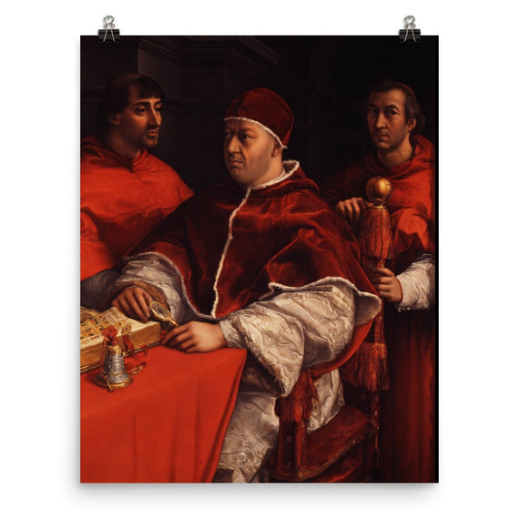 Portrait of Pope Leo X with Cardinals Giulio de' Medici and Luigi de' Rossi