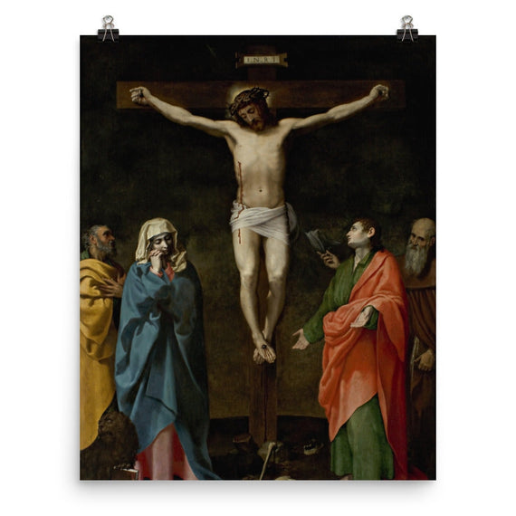 Crucifixion of Christ and Madonna, Saint John, Saint Mark and Saint Anthony the Abbot