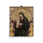 Enthroned Madonna and Child with Two Angels