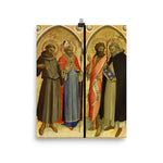 Saint Francis, a Bishop Saint, Saint John the Baptist, and Saint Dominic