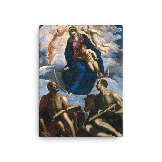 Mary with the Child, Venerated by Two Evangelists