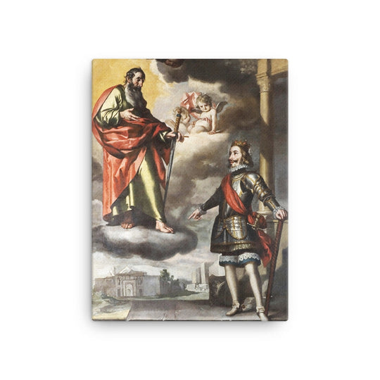 Saint Ferdinand presenting to Saint Paul the foundation of the Dominican convent of Cordoba