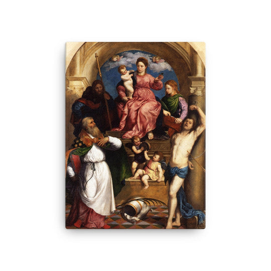 Enthroned Madonna with Child and Saints