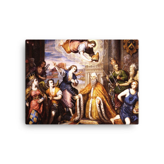 Doge Giovanni Bembo in front of Venice