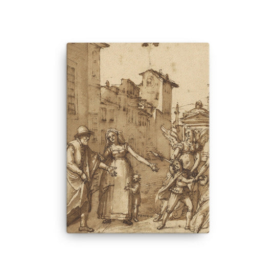 Taddeo Leaving Home Escorted by Two Guardian Angels