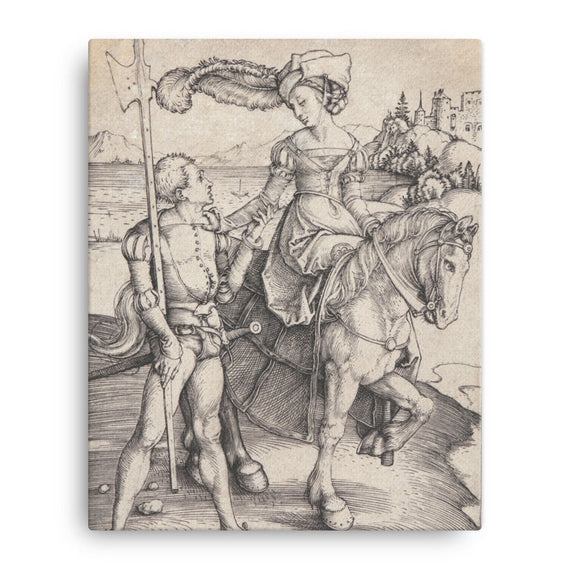 Young Lady on Horseback and Lansquenet
